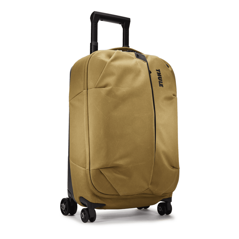 Thule Aion carry-on spinner luggage with four wheels, durable exterior, and sleek design for easy traveling.