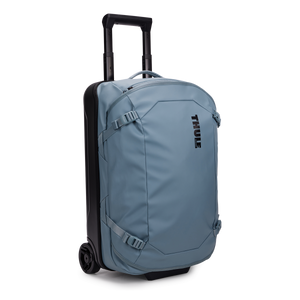 Thule Chasm wheeled carry-on duffel bag with durable fabric and sturdy handle for convenient travel.