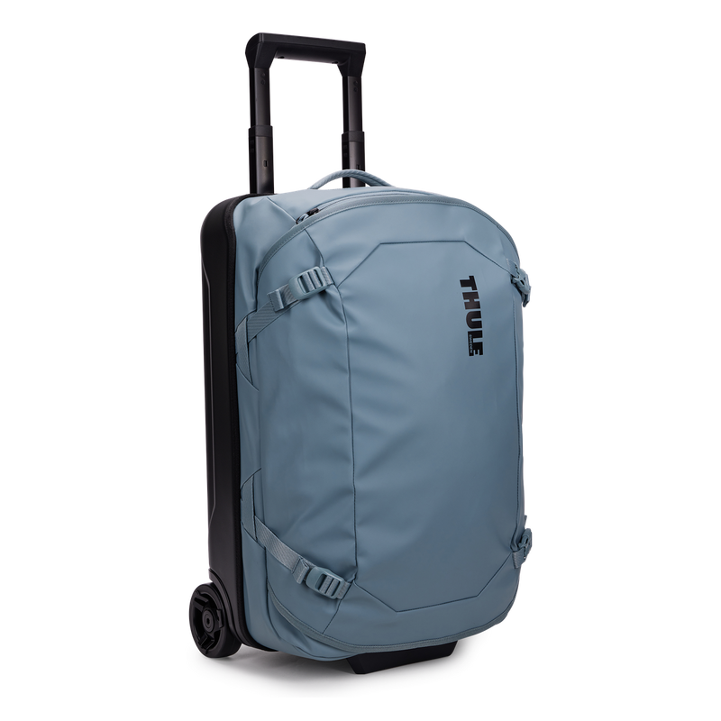 Thule Chasm wheeled carry-on duffel bag with durable design and spacious interior for travel luggage.