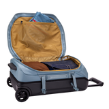 Thule Chasm wheeled carry-on duffel bag with durable fabric and retractable handle for convenient travel.