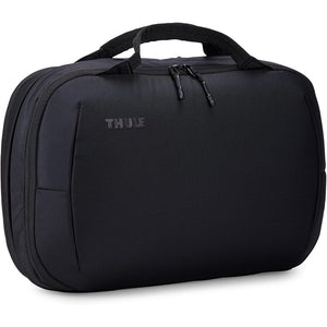 Thule Subterra 2 hybrid travel bag in dark slate, convertible design with multiple compartments and sturdy handles.