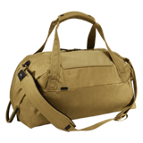 Thule Aion 35L duffel bag in Nutria color with sturdy handles and zipper closure, designed for travel and outdoor use