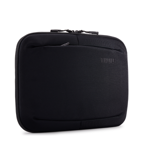 Thule Subterra 2 14-inch laptop sleeve with padded interior and sleek black exterior for protection and style.