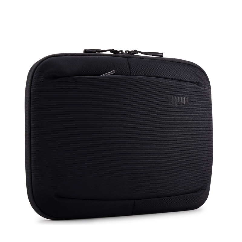 Thule Subterra 2 14-inch laptop sleeve with padded interior and sleek black exterior for protection and style.