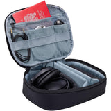 Black Thule Subterra 2 Powershuttle Plus tech kit with organized compartments for cables and accessories.