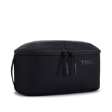 Black Thule Subterra 2 toiletry bag with compact design and multiple compartments for travel essentials.
