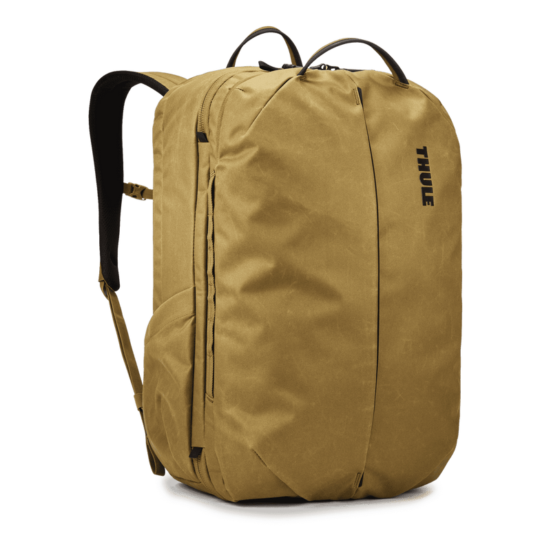Thule Aion 40L travel backpack with padded straps, multiple compartments, and durable design for comfortable travel.