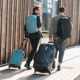 Thule Chasm wheeled checked duffel bag with durable fabric and sturdy wheels, designed for travel and heavy packing.