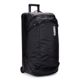 Thule Chasm wheeled checked duffel bag with sturdy handles and wheels, designed for durable travel and large storage capacity.