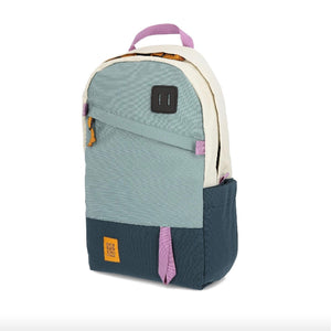 Topo Designs Daypack Classic backpack with durable fabric, front pocket, and adjustable straps, suitable for daily use.