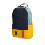 Topo Designs Daypack Classic backpack in black with adjustable shoulder straps and multiple compartments, outdoor-ready and durable.