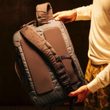 Topo Designs Global Pro 3-Way Briefcase showing its durable fabric, multiple compartments, and versatile carrying options.