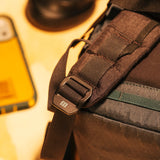 Large image of the Topo Designs Global Pro Backpack showing its durable navy fabric, multiple compartments, and padded shoulder straps.