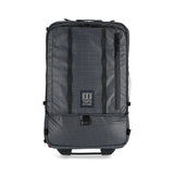 Black Topo Designs Apex Roller carry-on luggage with a grid pattern, lightweight and durable for travel.