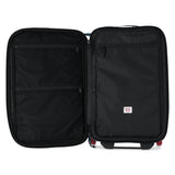 Topo Designs Apex Roller carry-on luggage in black grid with sleek design and durable wheels for easy travel.