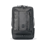 Topo Designs Global Travel Bag 40L carry-on luggage with durable fabric, multiple compartments, and adjustable straps.
