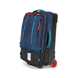 Topo Designs global travel bag roller, a carry-on luggage with durable fabric and multiple compartments for organization.
