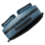 Black Topo Designs Apex Convertible Briefcase with handle and shoulder strap, showcasing its sleek, versatile design for professional use.