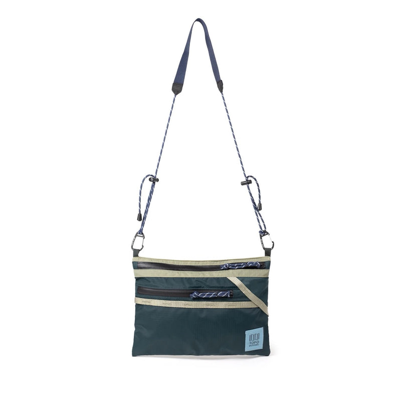 Topo Designs mountain accessory shoulder bag, crossbody style with durable fabric and adjustable strap, outdoor-inspired accessory.