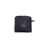 Topo Designs packable tote bag, large size, lightweight and foldable for easy carry and storage, made of durable material.