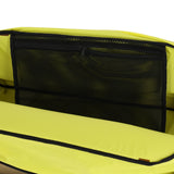 Topo Designs Mountain Duffel 70L in durable navy fabric, showcasing rugged handles and spacious main compartment for travel and outdoor use.