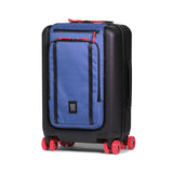 Large image of the Topo Designs Global Pro Travel Roller Bag showing its durable black exterior and sturdy handle.