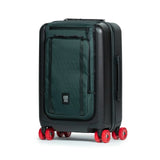 Large image of Topo Designs Global Pro Travel Roller Bag with sturdy wheels and expandable compartments for travel.