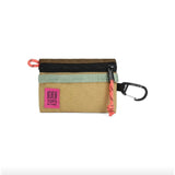 Topo Designs Accessory Bag Micro for packing organization, showing compact, durable zippered storage pouch with branding details.
