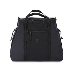 Topo Designs mountain gear tote bag with sturdy fabric handles and spacious main compartment, ideal for outdoor adventures.