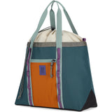 Topo Designs Mountain Utility Tote bag with durable canvas material and multiple compartments for outdoor and everyday use.