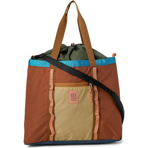 Topo Designs Mountain Utility Tote bag with sturdy handles and spacious main compartment, perfect for outdoor and everyday use.