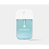 Touchland Power Mist 30ml spray bottle with aloe vera label, compact hand sanitizer for on-the-go use