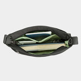 Travelon Roam small crossbody bag with adjustable strap, zipper compartments, and compact design for everyday use.