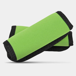 Travelon handle wraps in black with padded, textured design, providing added comfort and grip for luggage handles.