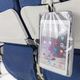 Travelon Seat Pack Organizer for travel essentials, showing multiple compartments and adjustable straps in a compact design.