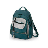 Tumi Voyageur Celina Medium Backpack in black with multiple compartments and adjustable straps, designed for everyday use.