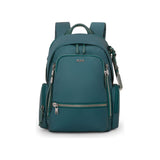 Tumi Voyageur Celina Medium Backpack in black with adjustable shoulder straps and multiple compartments.