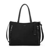 Tumi Voyageur Valetta large tote bag with spacious interior, sturdy handles, and sleek design in neutral color.