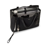 Tumi Voyageur Valetta medium tote bag in sleek fabric with dual top handles and zip closure, stylish and functional for everyday use.