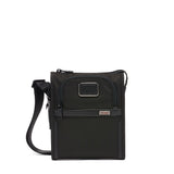Black Tumi Alpha Pocket Small Bag with adjustable strap and multiple compartments for convenient organization.