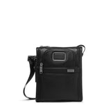 Black Tumi Alpha Pocket Small Bag with adjustable strap and multiple compartments for convenient everyday carry.