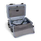 Black Tumi 19 Degree Frame international 4-wheeled carry-on luggage with textured exterior and durable design.