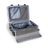 Black Tumi 19 Degree Frame checked luggage with textured surface, designed for short trips, durable and stylish travel case.