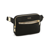 Tumi Voyageur Sedona crossbody bag in sleek fabric, featuring adjustable strap and multiple compartments for everyday use.