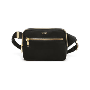 Tumi Voyageur Sedona crossbody bag in durable fabric with adjustable strap and multiple compartments.