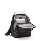 Tumi Alpha Laptop Compact Briefcase showing a sleek black leather brief designed for carrying laptops and documents.