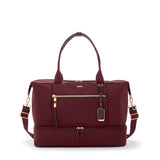 Tumi Voyageur Contine Weekender duffel bag in durable fabric with top handles and a shoulder strap, ideal for travel.