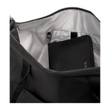 Tumi Voyageur Vevay Jewelry Portfolio in black leather with multiple compartments for organizing jewelry and accessories.