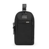 Tumi Alpha Sling bag in black with adjustable strap and multiple compartments, designed for convenient everyday carry