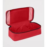 Tumi packing cubes in various sizes with mesh windows for organized luggage storage and compression.